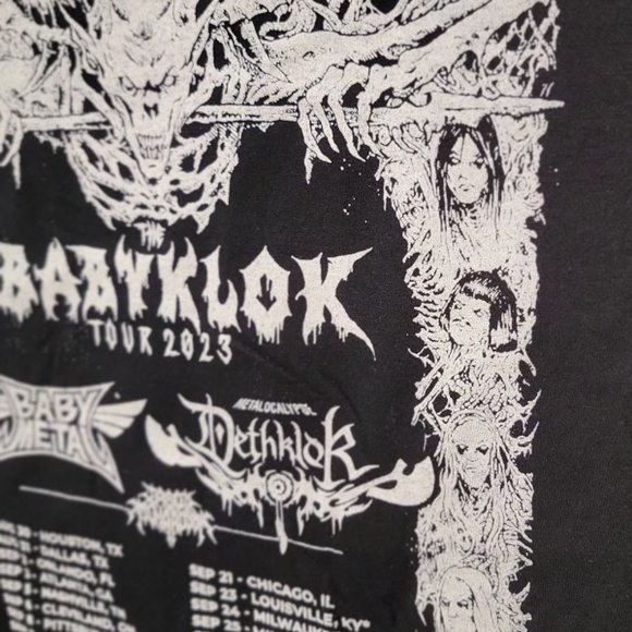 Dethklok Babyklok 2023 Tour shirt  Babymetal - Picture 3 of 4